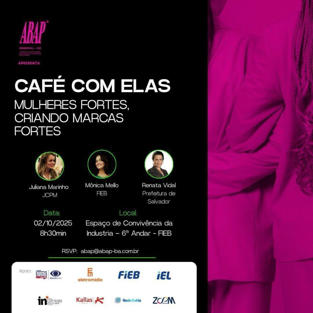 card café com elas abap bahia encontro para debates a importância da publicidade na criação de marca