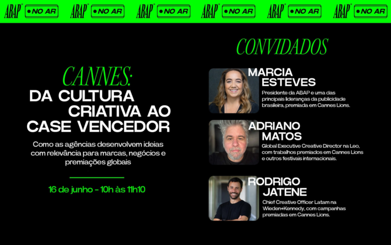 Da cultura criativa ao case vencedor: ABAP promove webinar dedicado ao Festival de Cannes