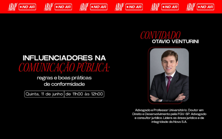 ABAP promove webinar sobre o uso de influenciadores digitais na comunicação pública